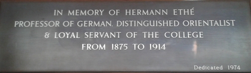 Hermann Ethe plaque